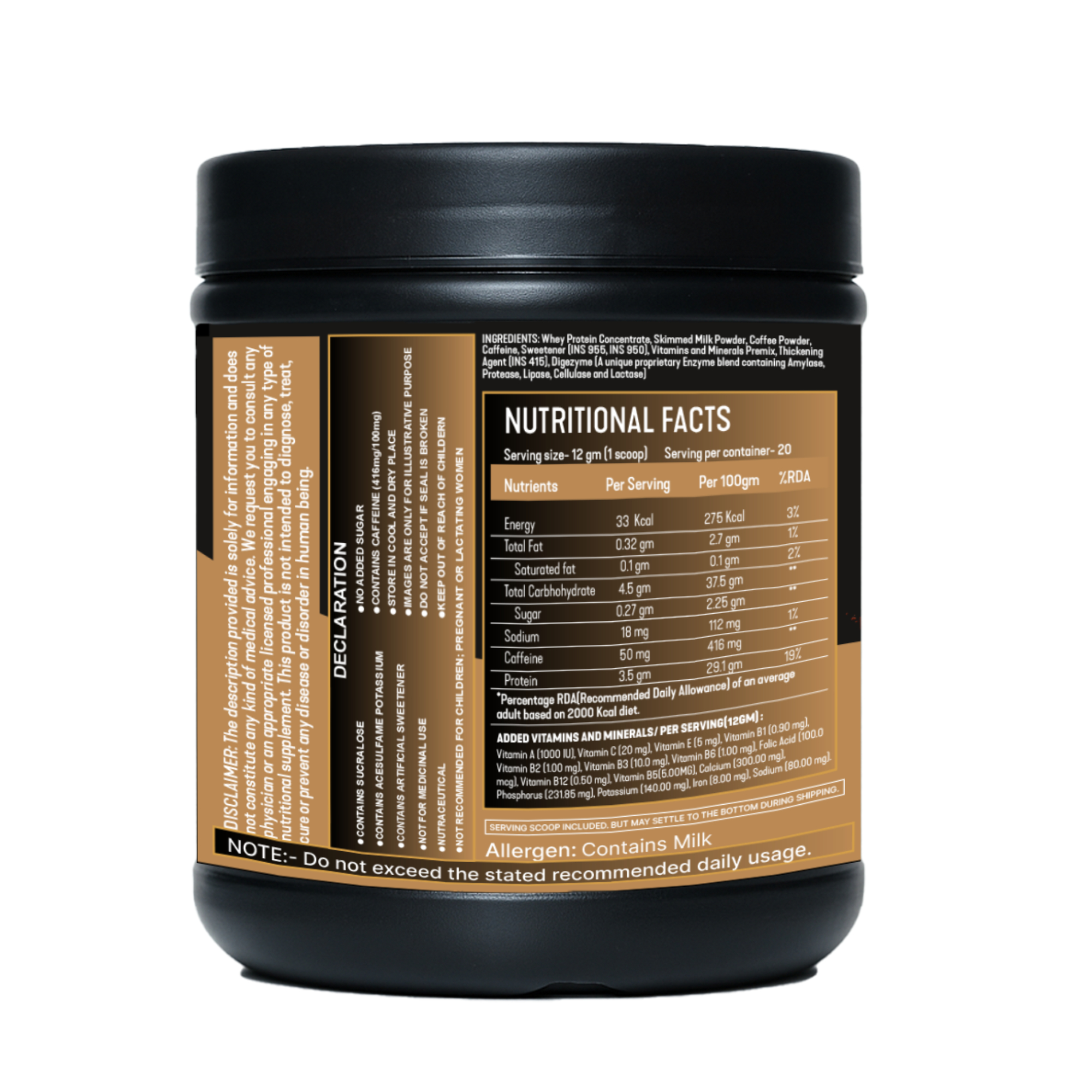 100% Arabica Coffee with Protein and 15 Vitamins & Minerals (Classic Regular) 250g