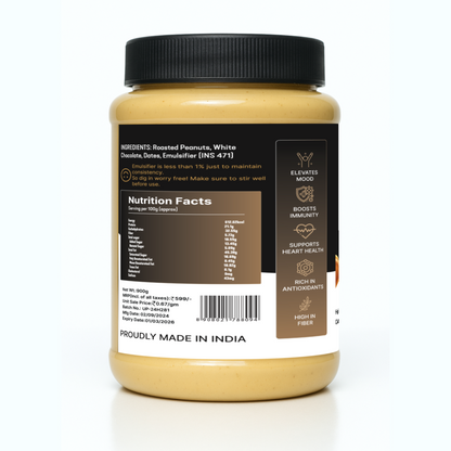 Silky White Choco Peanut Butter (Creamy) 900g