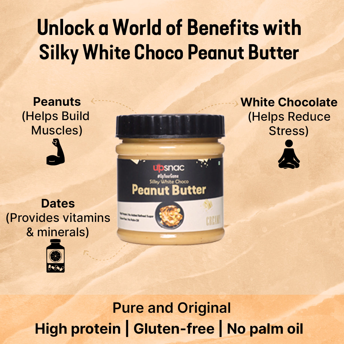 High Protein Peanut Butter Trial Sample Pack – 4 x 50g- Nutty Almond, White Choco, Dark Choco, Refreshing Coffee