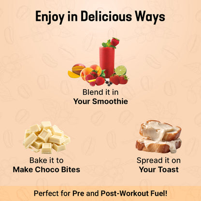 All In One Energizing Trial Combo- Rich Mocha Protein Coffee 250g & 4 Delicious Peanut Butter 50g each