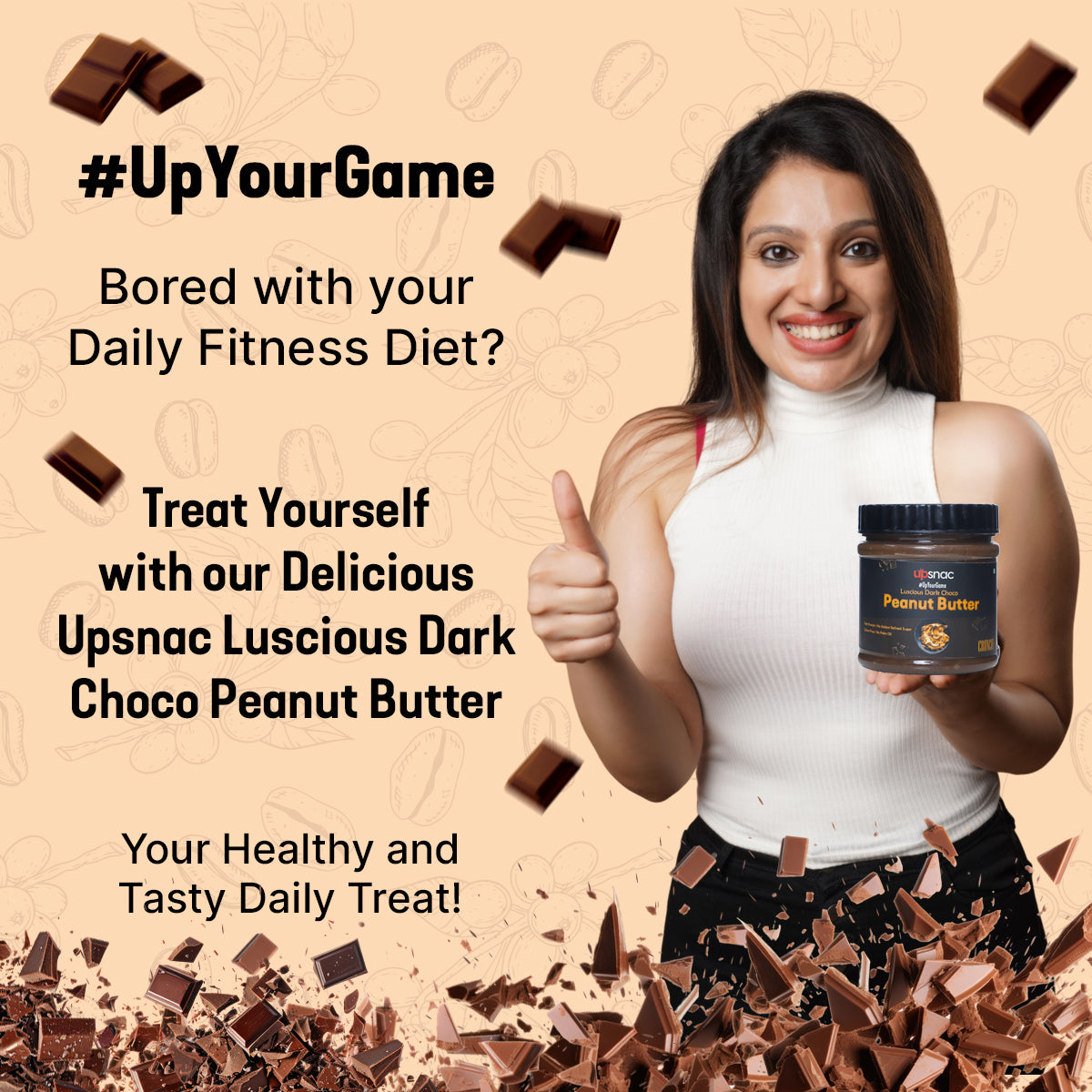 Luscious Dark Choco Peanut Butter (Crunchy) 300g