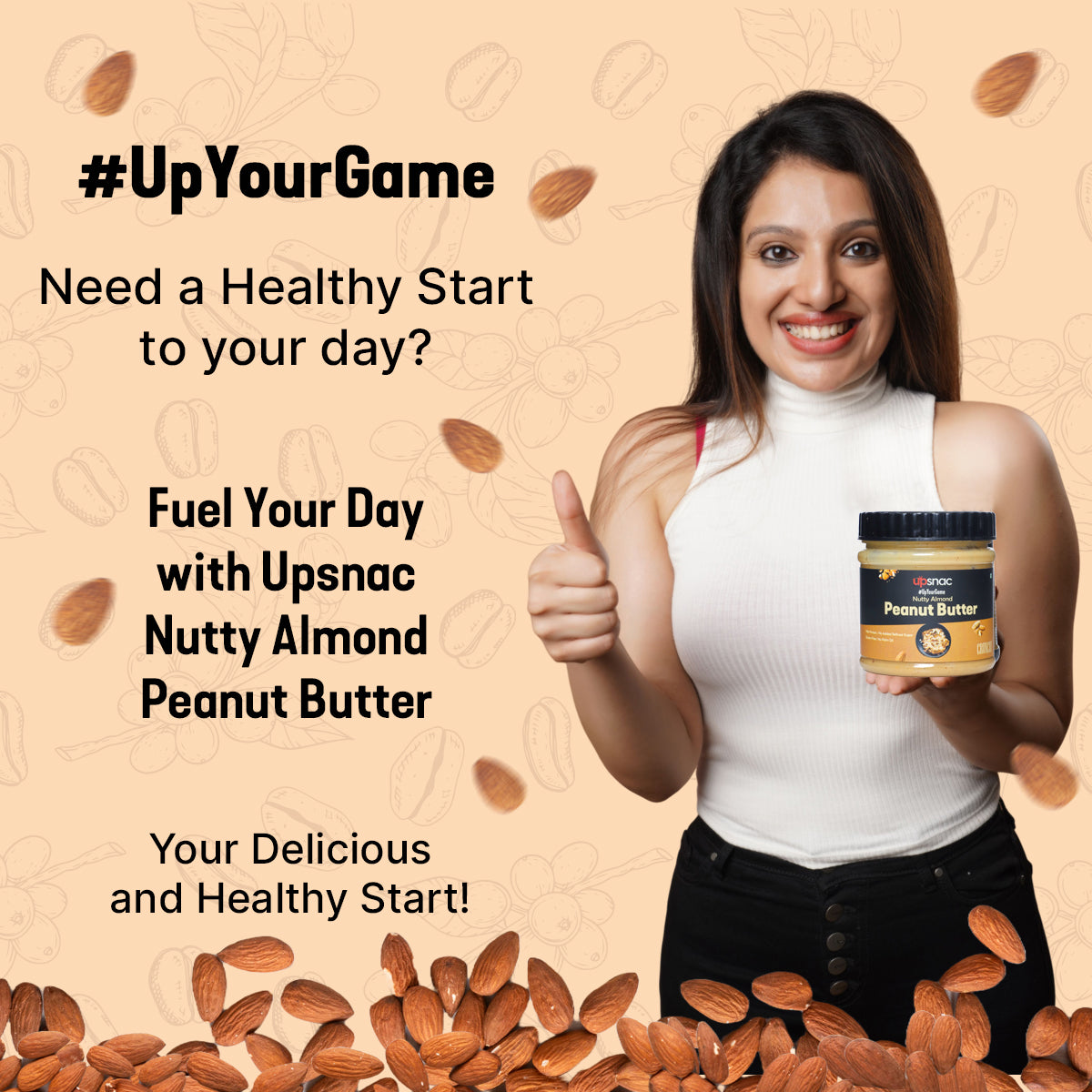 Nutty Almond Peanut Butter (Crunchy) 900g